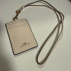 Coach Crossgrain Leather Lanyard Holder NWT